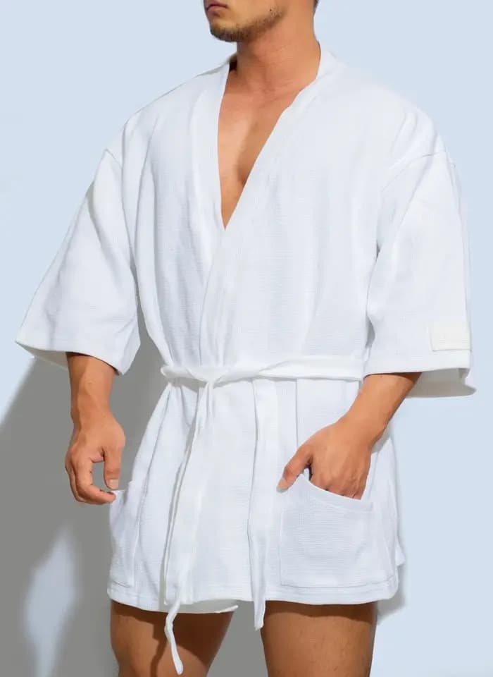 Peignoir pour hommes mode basique Modal confortable 100% coton pyjama mâle décontracté maison Robes de bain