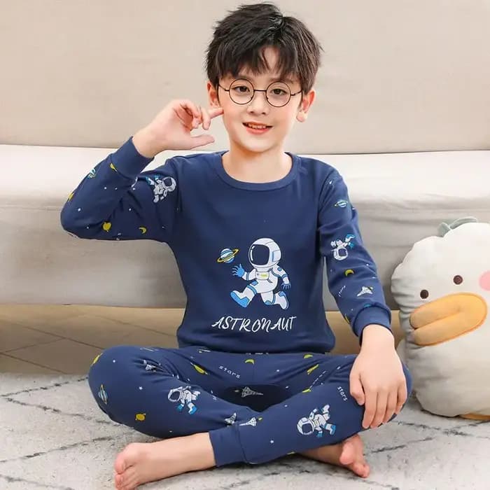 Pyjama en coton à manches longues pour adolescents