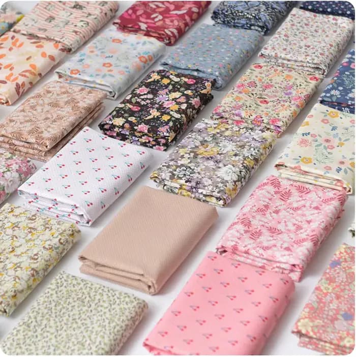 Tissu en popeline de coton à motifs floraux pour vêtements d'enfants DIY