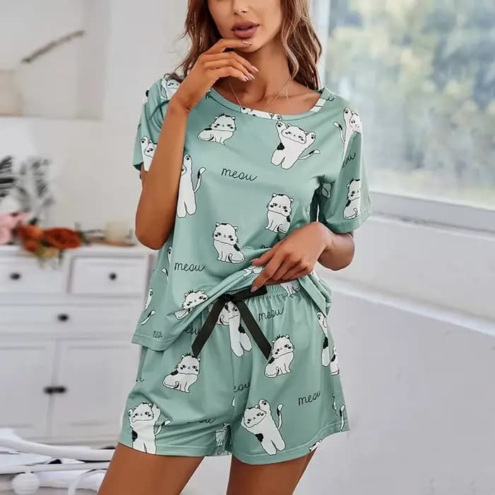 Ensemble de pyjamas à manches courtes pour femmes