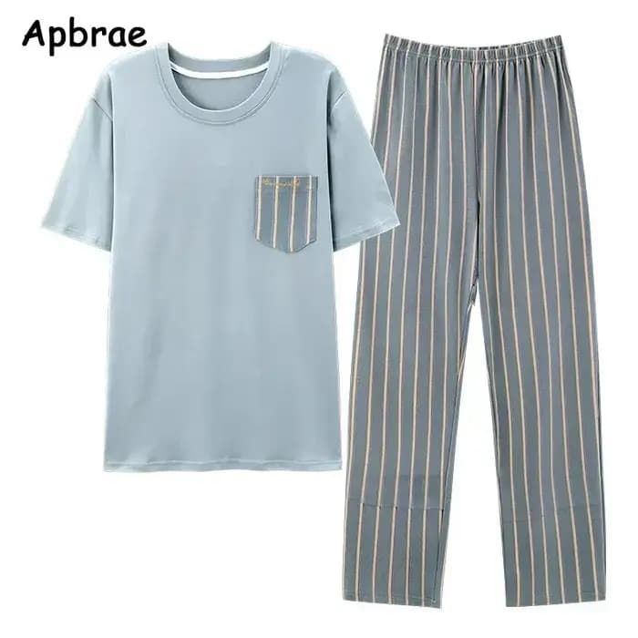 Pyjama d'été en coton doux pour homme