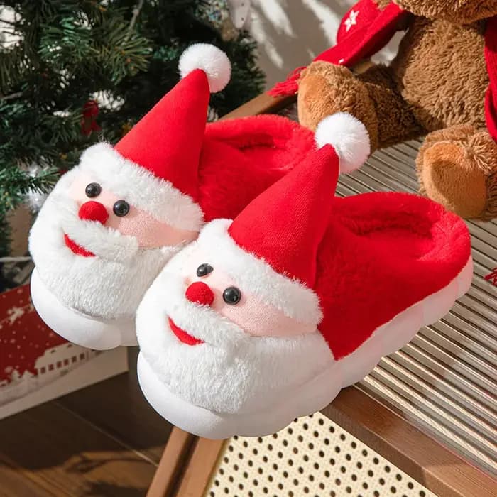 Pantoufles de noël en coton pour femmes et hommes