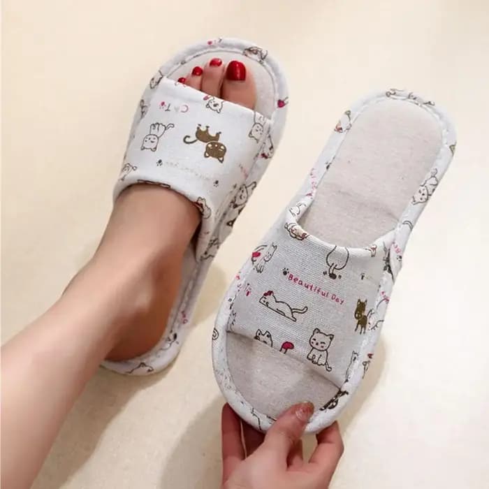 Pantoufles en lin pour femmes et hommes