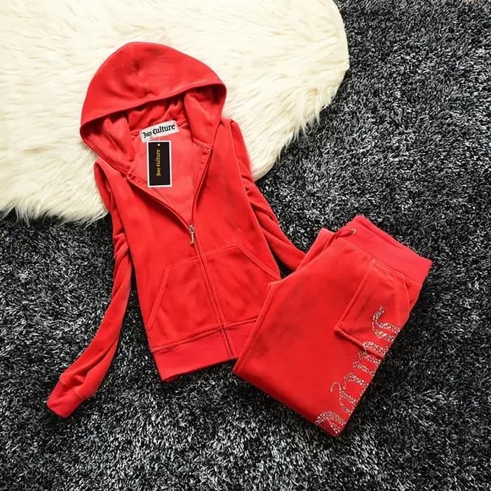 JC survêtement femmes velours femmes marque velours couture costume femmes survêtement sweats à capu