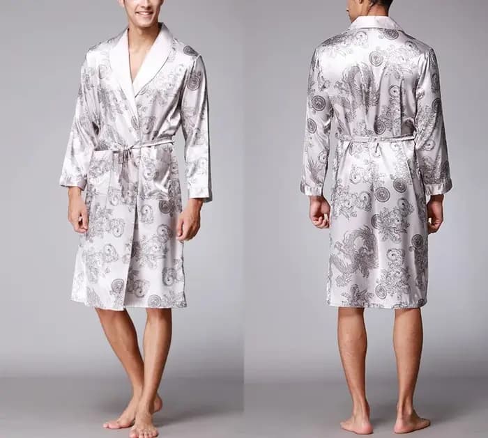 Peignoir d'été à manches longues pour hommes