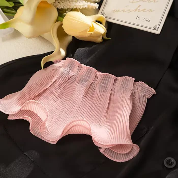 Nouveau rose Style princesse haut pantalon 2 pièces pyjama costume manches évasées vêtements de nuit femmes rayonne