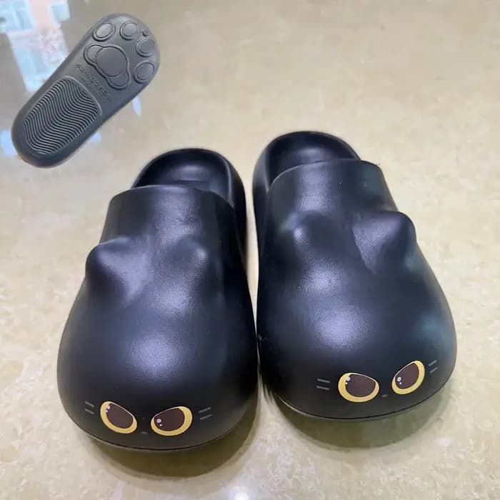 Nouvelles pantoufles design 3D en forme de patte de chat pour femmes