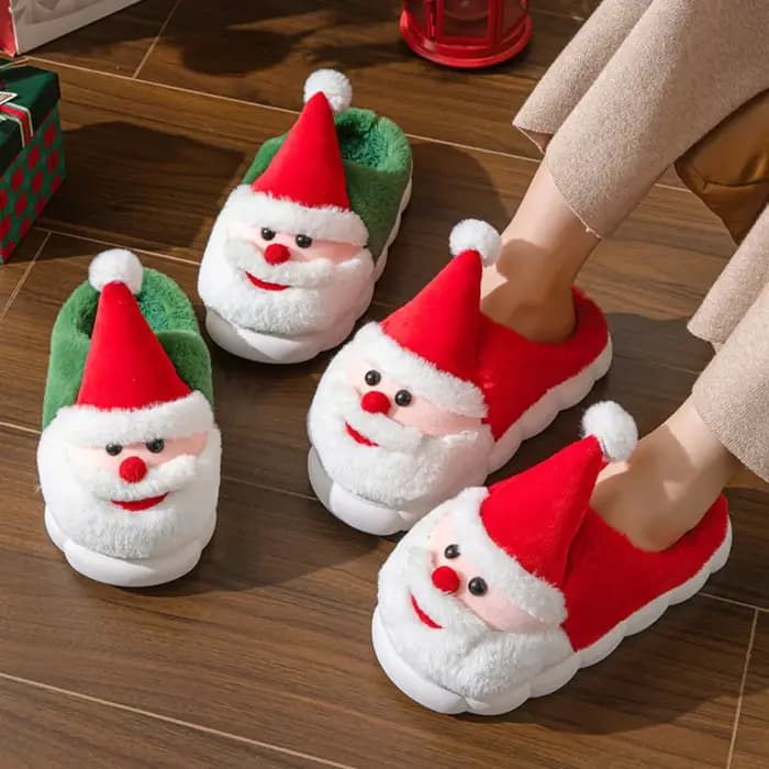 Pantoufles de squelette de noël créatives antidérapantes TPR