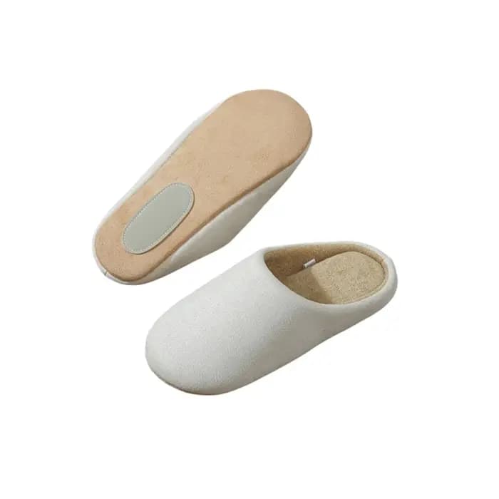 Pantoufles de sieste confortables et décontractées en daim, pantoufles silencieuses simples à semell