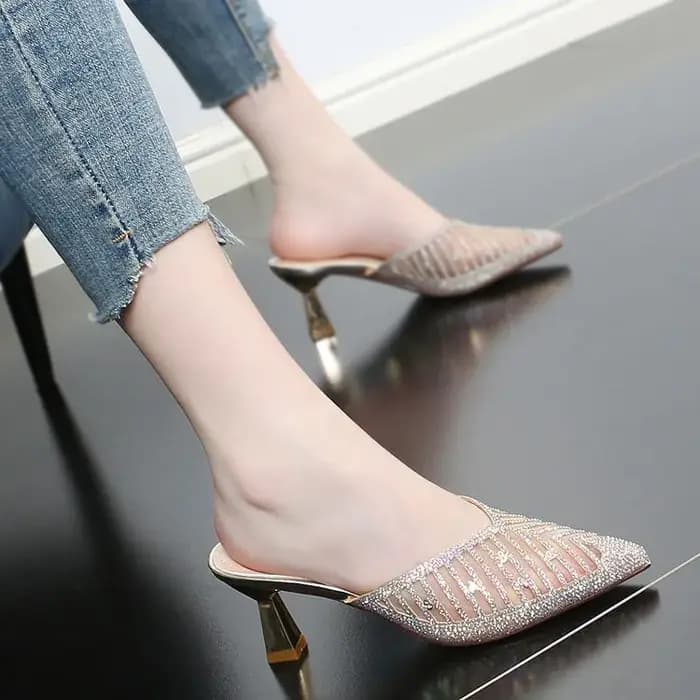 Pantoufles en maille pour femmes