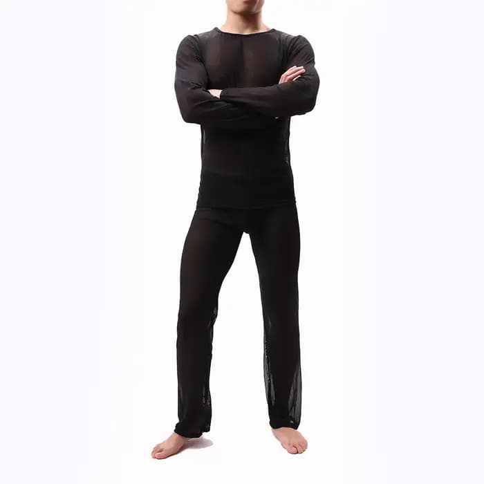 Ensemble pyjama en maille pour hommes – Vêtements de détente doux et respirants à séchage rapide