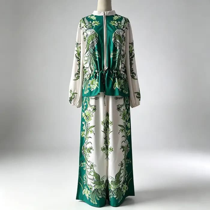 Ensemble pyjama 2 pièces élégant à imprimé floral Phénix