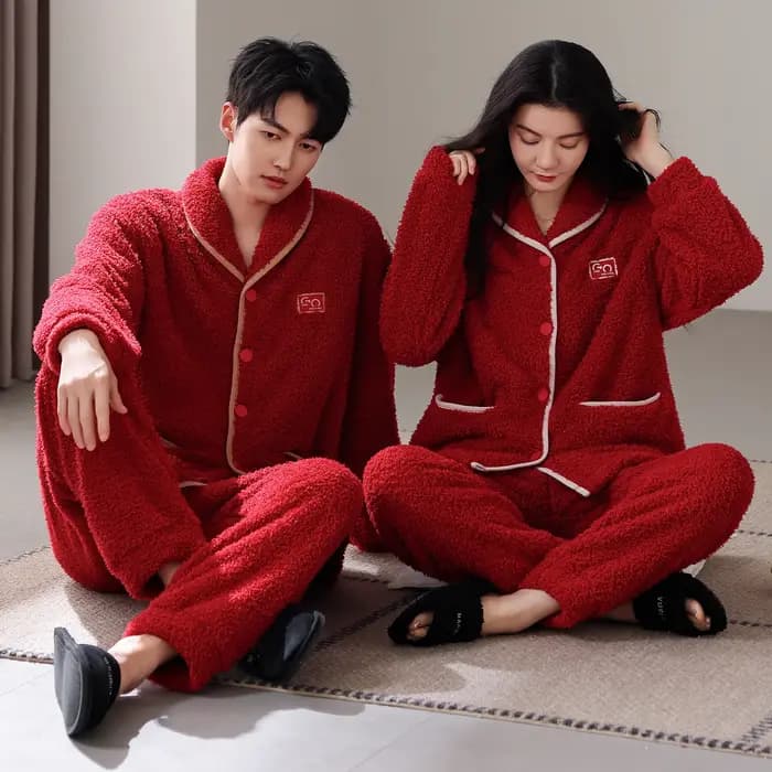 Ensemble de pyjamas d'hiver de haute qualité pour couple