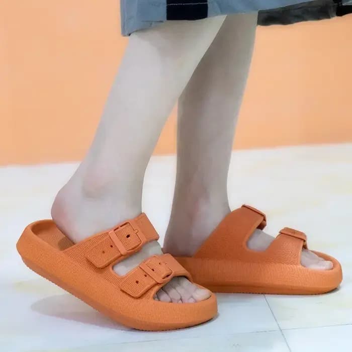 Nouvelles pantoufles pour femmes fond épais anti-dérapant maison sandales d'extérieur confortable EVA matériel couleur