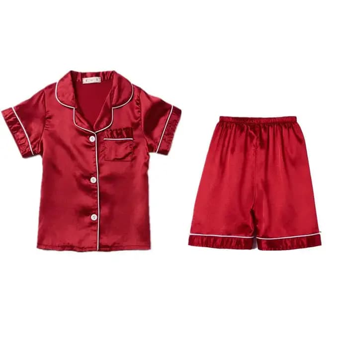 2020 famille correspondant soie pyjamas ensemble printemps été automne mère fille