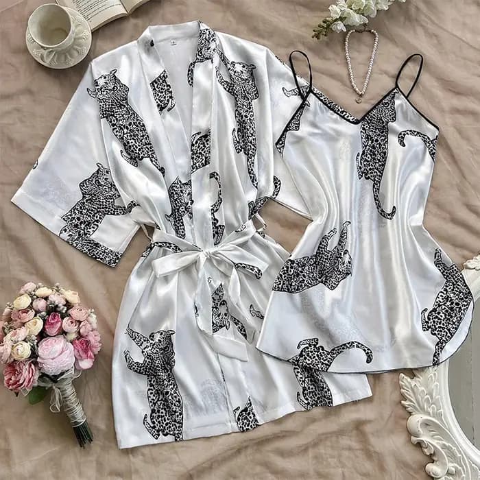 Ensemble de pyjama et robe de chambre pour femme 2026 – Imprimé