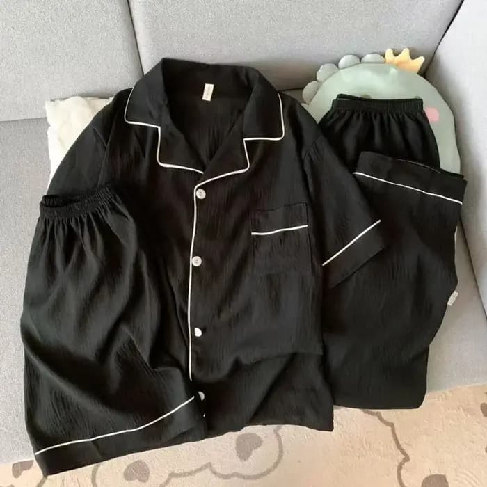 Pyjama trois pièces pour homme printemps/été - ensemble confortable de pantalon et short à manches courtes pouvant être porté à l'extérieur