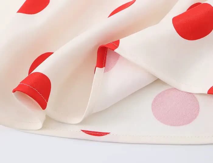 Robe longue à pois pour femme