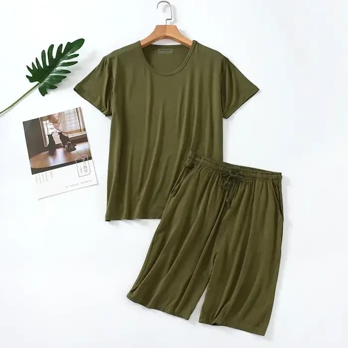Pyjama d'Été à Manches Courtes pour Homme