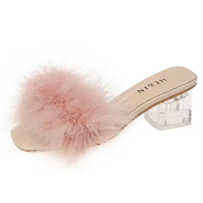 Mules carrées à talons hauts pour femmes