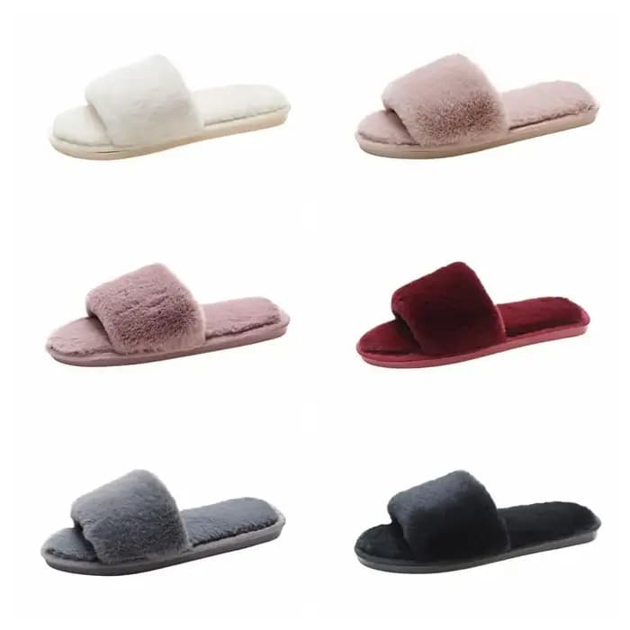 Chaussures antidérapantes hiver pantoufles en peluche