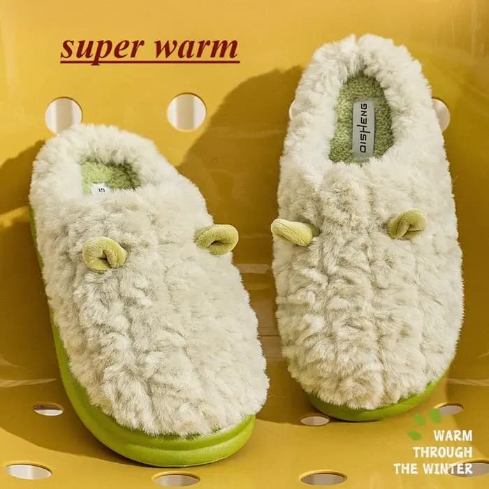 Pantoufles en coton pour femmes automne et hiver 2025