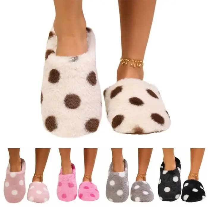 Pantoufles coulissantes en peluche à semelle souple