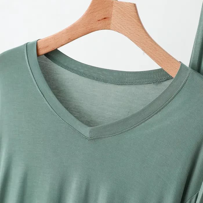 Printemps automne Pyjamas pour hommes nouveau Modal à manches longues chemise pantalon costume vêtements de nuit amples