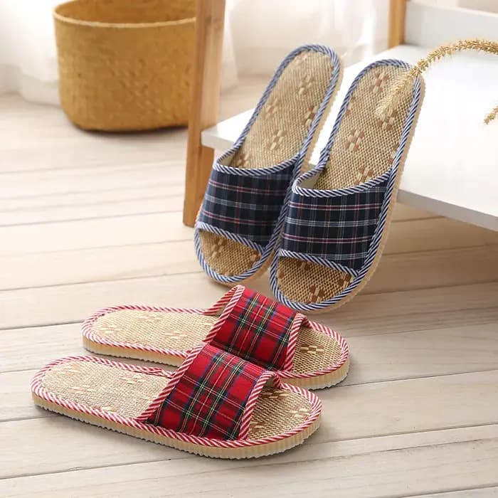 Chaussons d'intérieur en lin pour l'automne et l'hiver