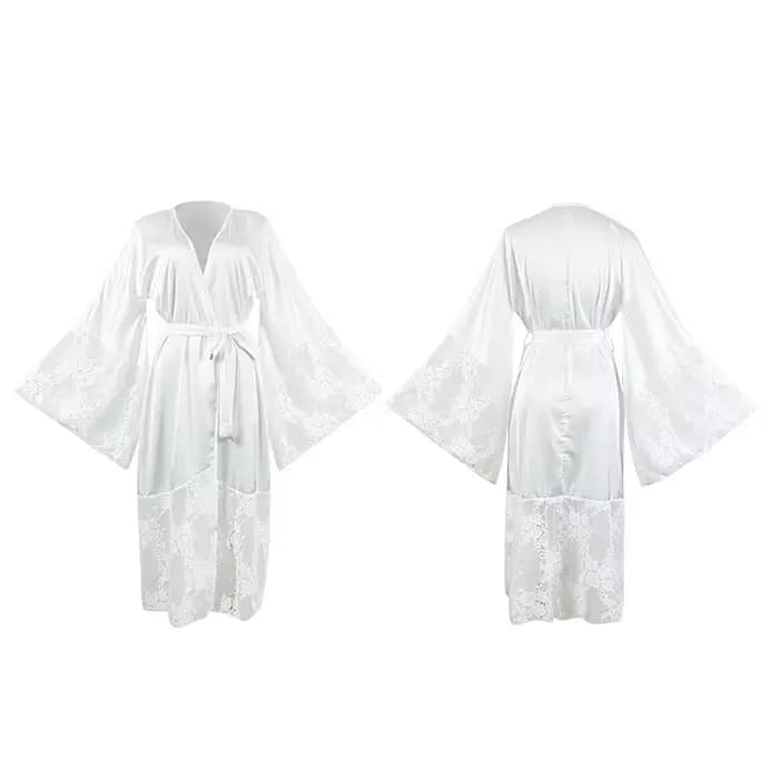 Femmes Robe longue élégante Kimono peignoir mariée cadeau de mariage