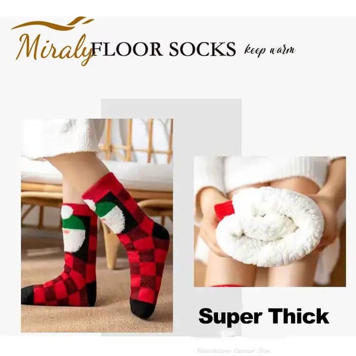 Chaussettes pantoufles de noël d'hiver pour femmes
