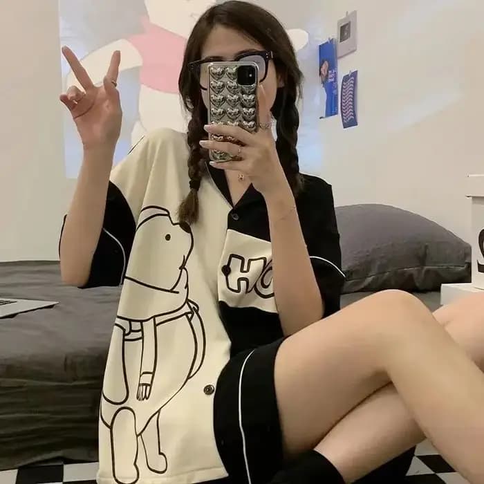 Pyjama Doraemon à motif imprimé original
