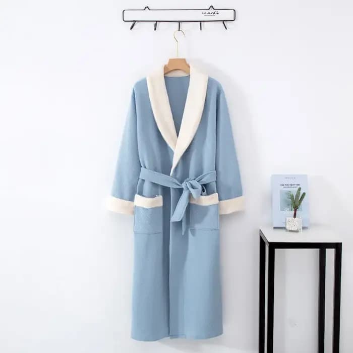 Fdfklak-Robe de nuit matelassurera à trois couches pour femmes