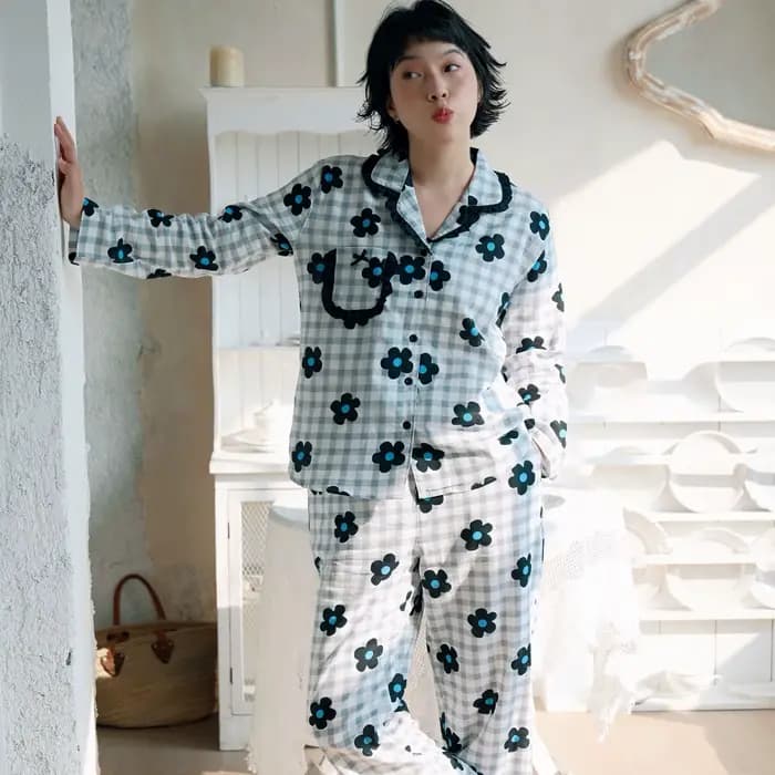 Pyjama Femme Printemps 2026 Nouvelle Collection Ample Grande Taille Décontracté Ensemble Deux Pièces