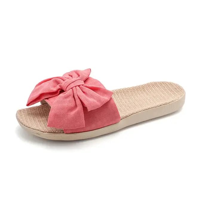 Nouvelles pantoufles en tissu et lin pour femmes