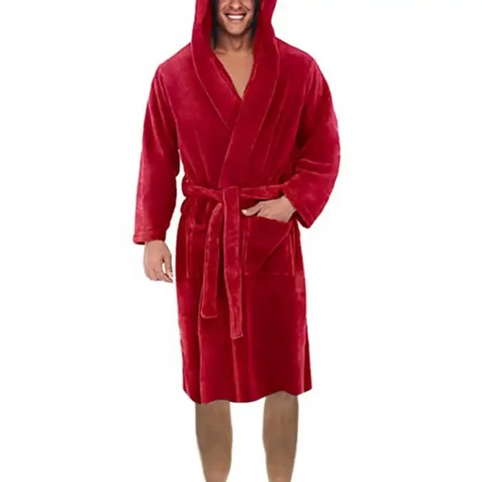 Peignoir Chaud à Capuche et Manches sulfpour Homme