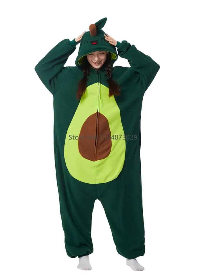 Onesieshow Fruit Kigurumi Pyjamas Halloween Onesie Adulte Enfants Dessin Animé Citrouille Avocat Pyj