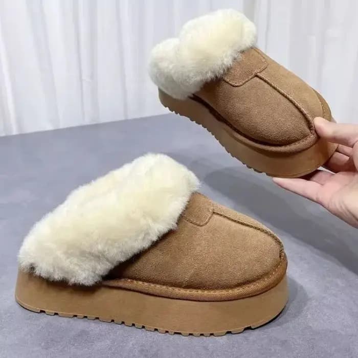 Chaussures confortables à enfiler pour femmes garder au chaud pantoufles De neige