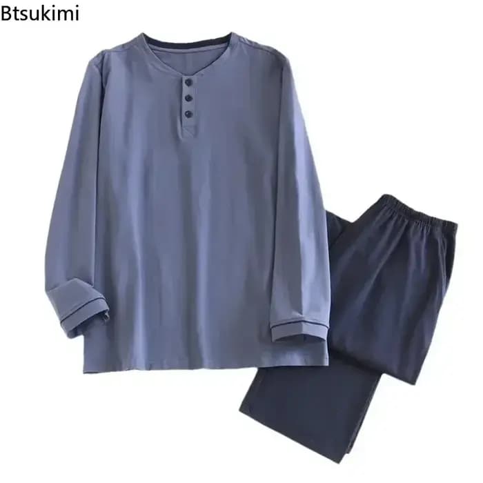 Ensembles de pyjamas pour hommes 2026 en 100 % pur coton