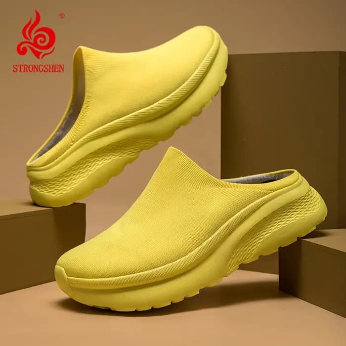 Demi-pantoufles chaudes pour hommes