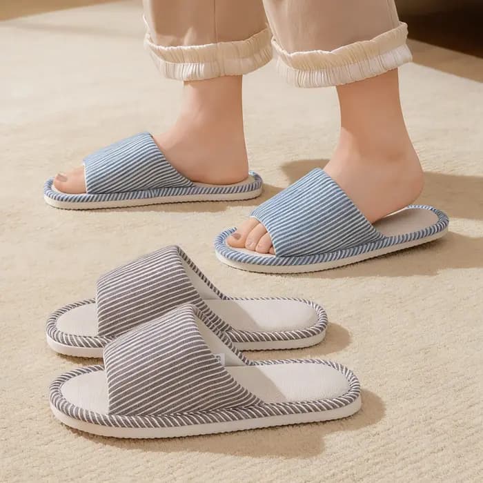 Chaussons en lin antidérapants pour hommes