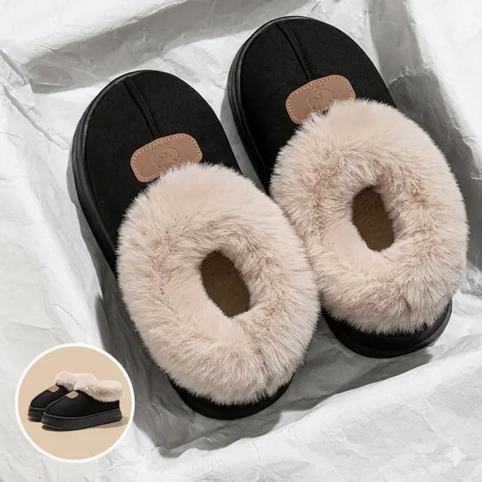 Pantoufles d'hiver doublées en polaire pour hommes et femmes