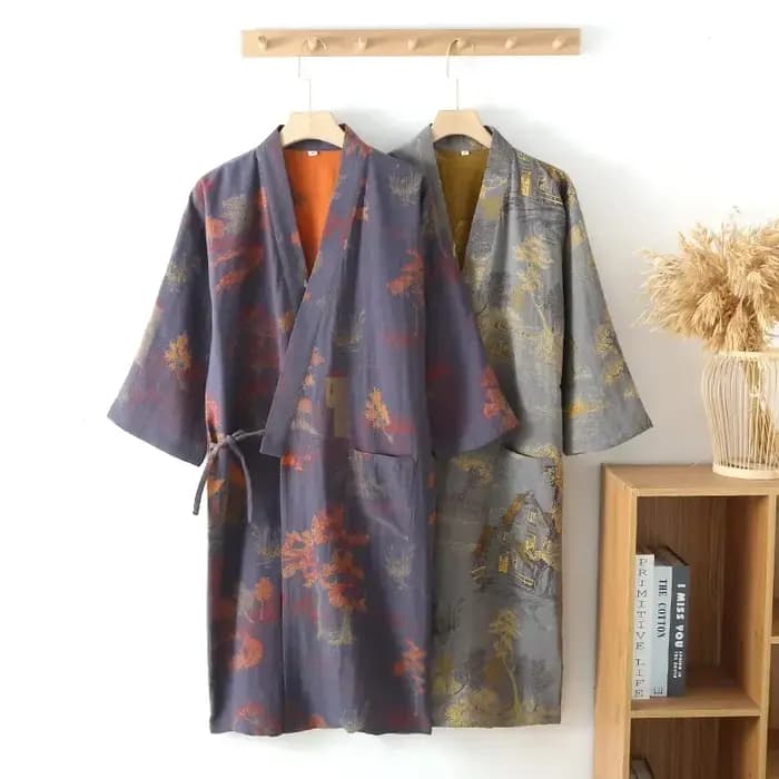 Peignoir Kimono en Coton pour Homme