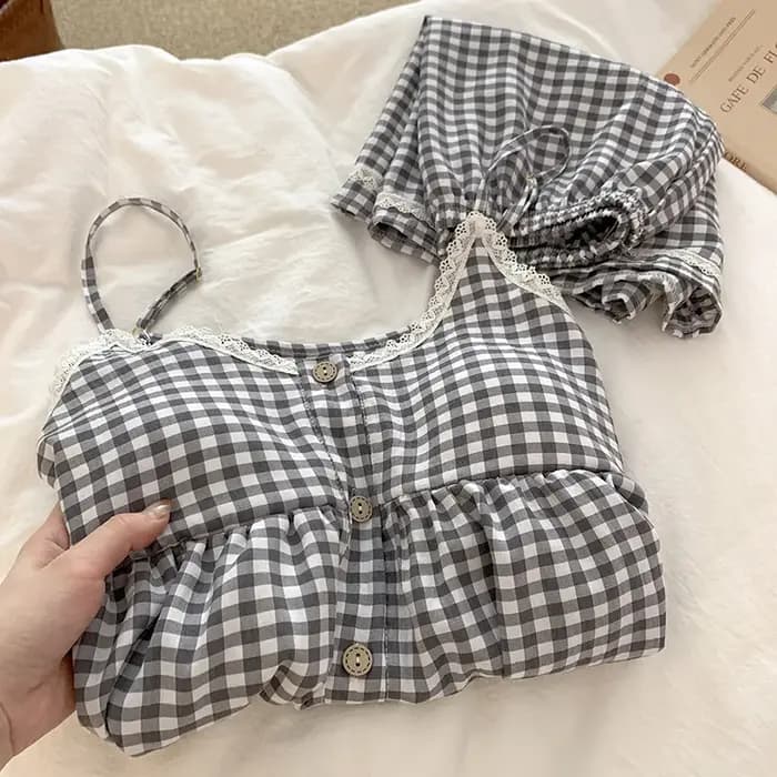 Pyjama à bretelles pour femme