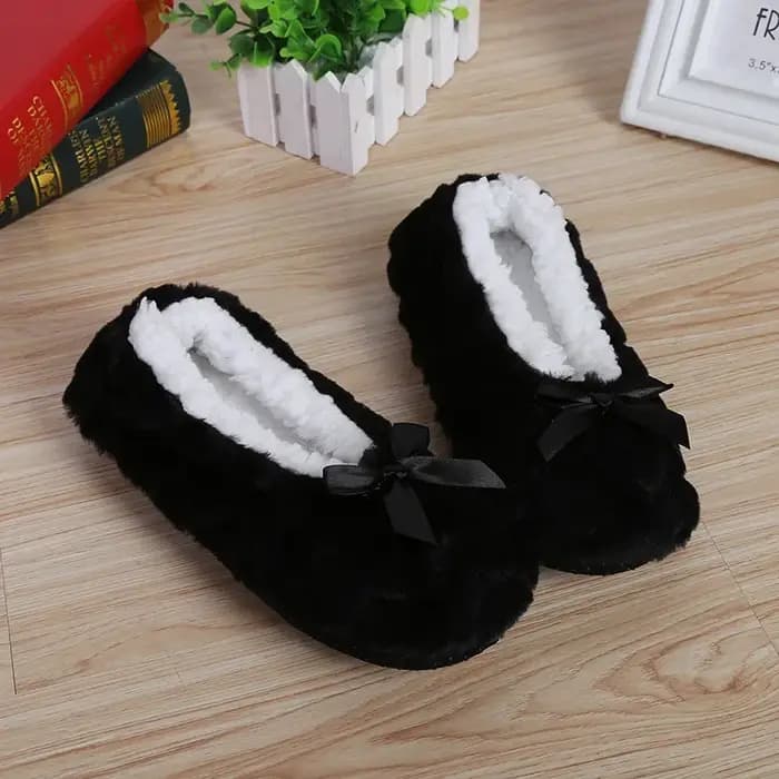 Moelleux femme pantoufle femmes maison hiver peluche épais antidérapant poignée doux mignon drôle in