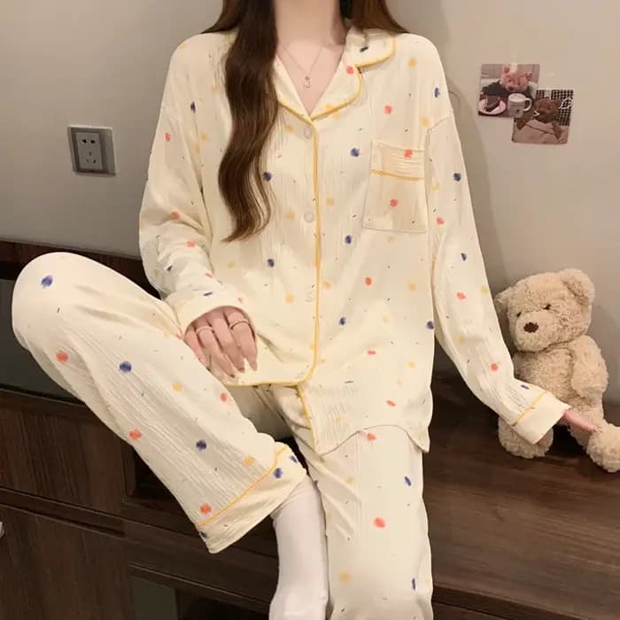 Pyjama Design Dtie avec nœud rose pour femmes