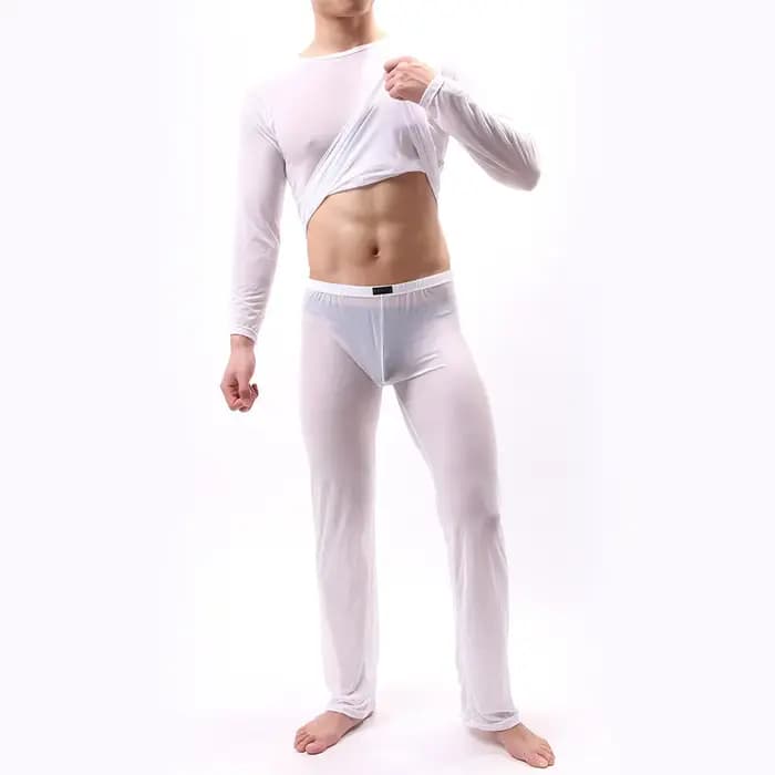 Ensemble pyjama en maille pour hommes – Vêtements de détente doux et respirants à séchage rapide