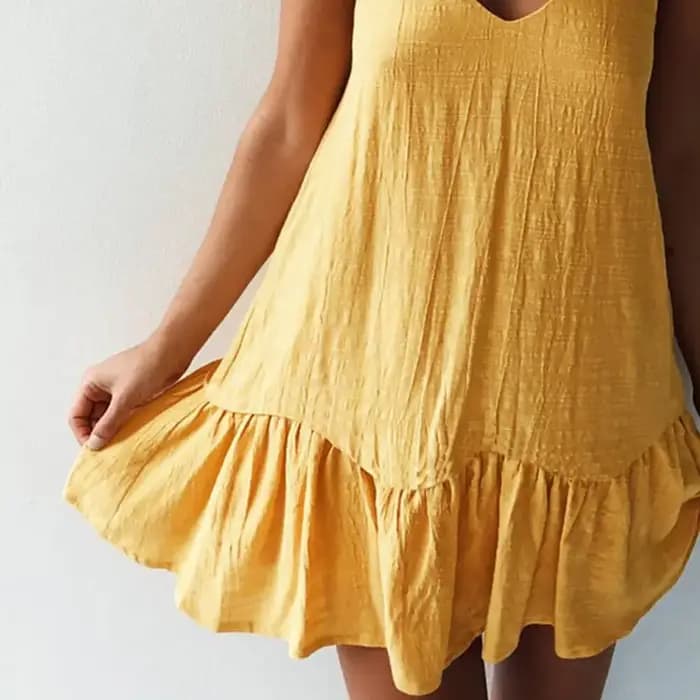 Robe d'été à bretelles Spaghetti pour femmes
