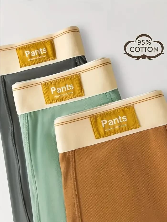 3 pièces hommes culottes coton BoxerShorts sous-vêtements