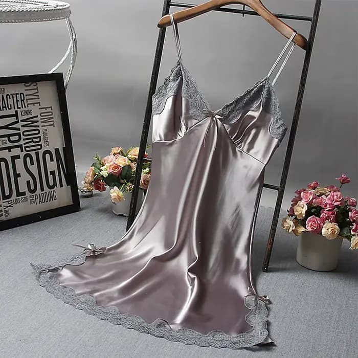 Sexy dentelle Patchwork vêtements de nuit Lingerie nuisette col en V robe de mariée